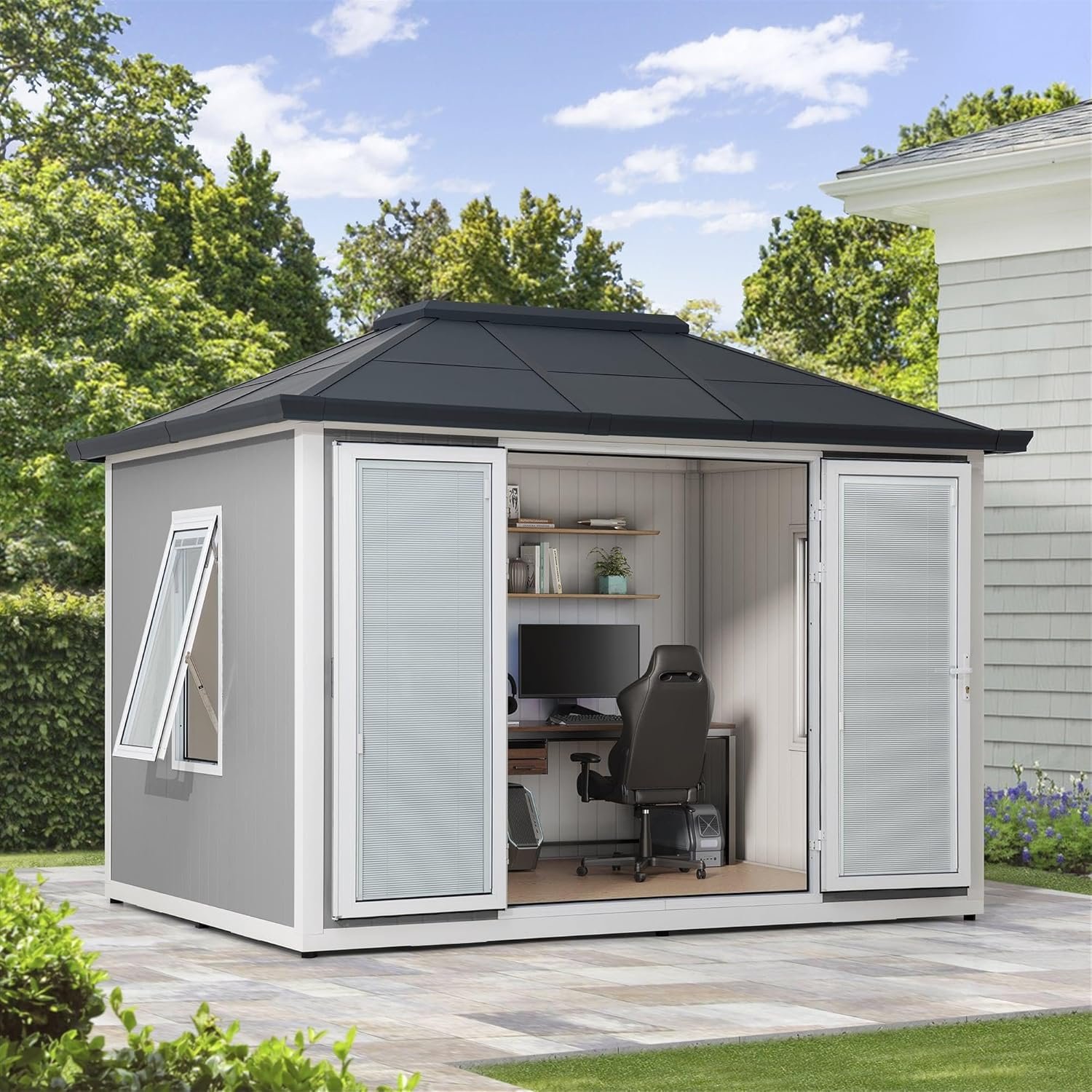 Transform Your Space: Sunjoy Outdoor Office Shed Review - The Perfect Backyard Retreat!